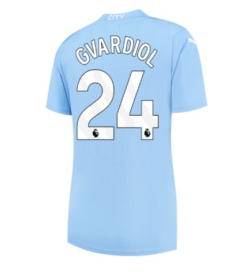 Maillot de foot Manchester City Josko Gvardiol #24 Domicile Femmes 2023-24 Manches Courte